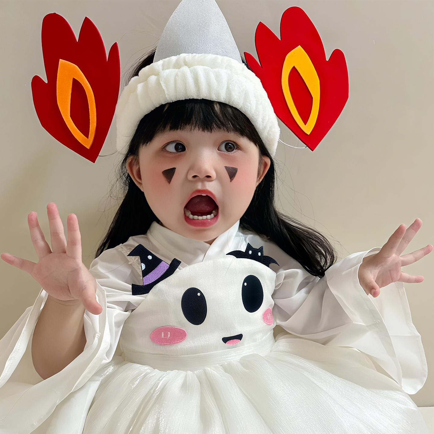 万圣节女童服装儿童女孩衣服宝宝cosplay装扮可爱幽灵裙子服饰
