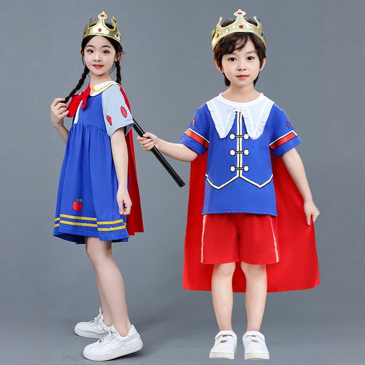 王子服装儿童白雪公主表演服装六一幼儿园角色扮演cos服演出服饰图片