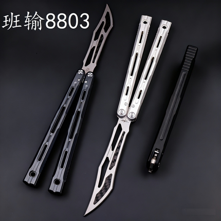 七系铝 班输8803千机 未开刃蝴蝶刀 花式新手入门 玻璃音清脆