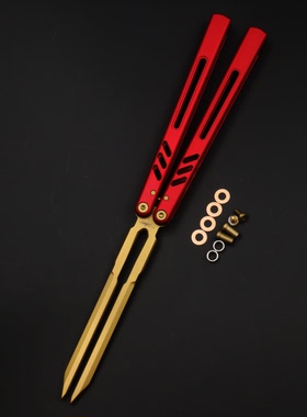 七系铝 音叉刃 玻璃音 未开刃蝴蝶刀 班输8801v3 花式新人入门玩