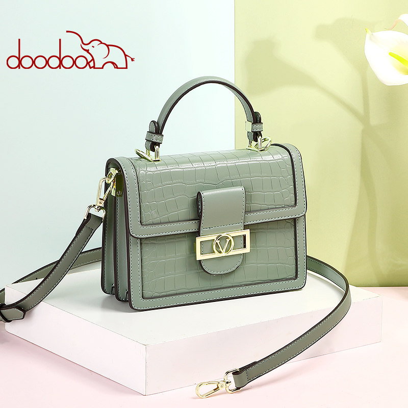 doodoo包包2020新款潮小清新夏天简约百搭ins斜挎包宽肩带小方包