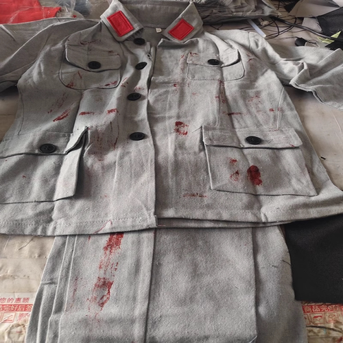 老红军做旧演出服破烂军装补丁衣服狼牙山五壮士舞台话剧表演服装