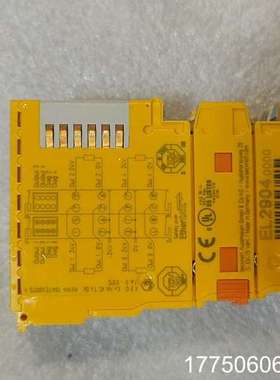 倍福BECKHOFF EL2904安全模块，黄色外壳，4路数