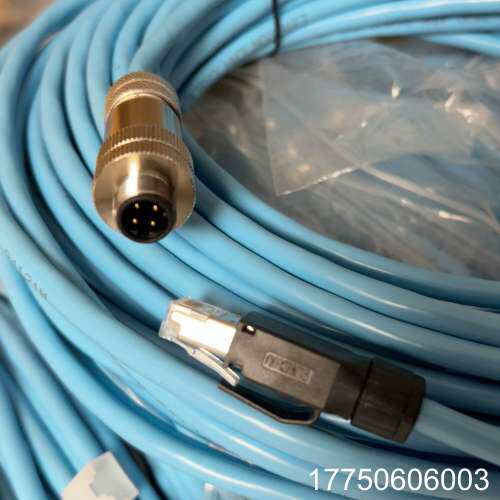 M12转RJ45编码线4针以太网工业级网线 4芯线缆 D型高