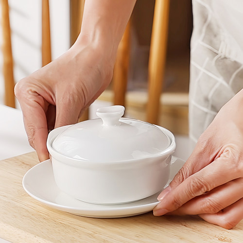 景天合带盖燕窝盅炖汤陶瓷隔水炖