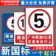 厂区厂内限速5公里标志标识牌交通车辆减速慢行安全警示标示牌进入车间园区注意行人指示提示标牌墙贴纸定制
