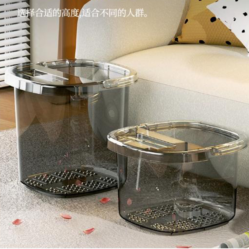 泡脚桶家用泡脚盆塑料按摩洗脚盆过小腿桶过膝高足浴盆保温洗脚桶