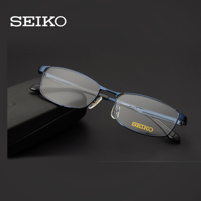 SEIKO精工眼镜架全框钛材眼镜框近视 男士超轻商务眼睛架H01121