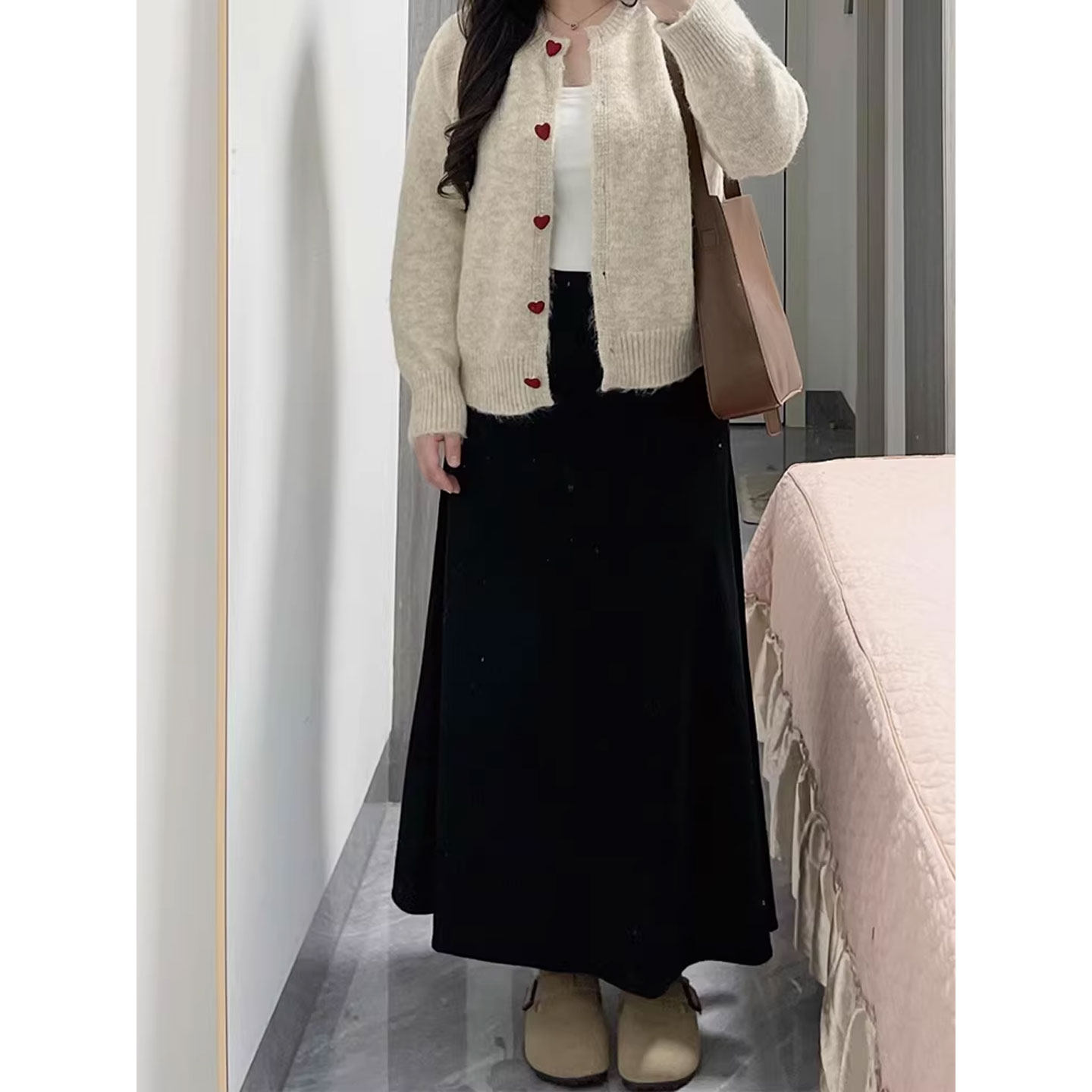 黑色毛呢半身裙女秋冬梨型身材大码胖mm高腰遮胯显瘦中长款A字裙,女装/女士精品,半身裙,淘宝优惠券,粉丝福利购,淘宝优惠卷