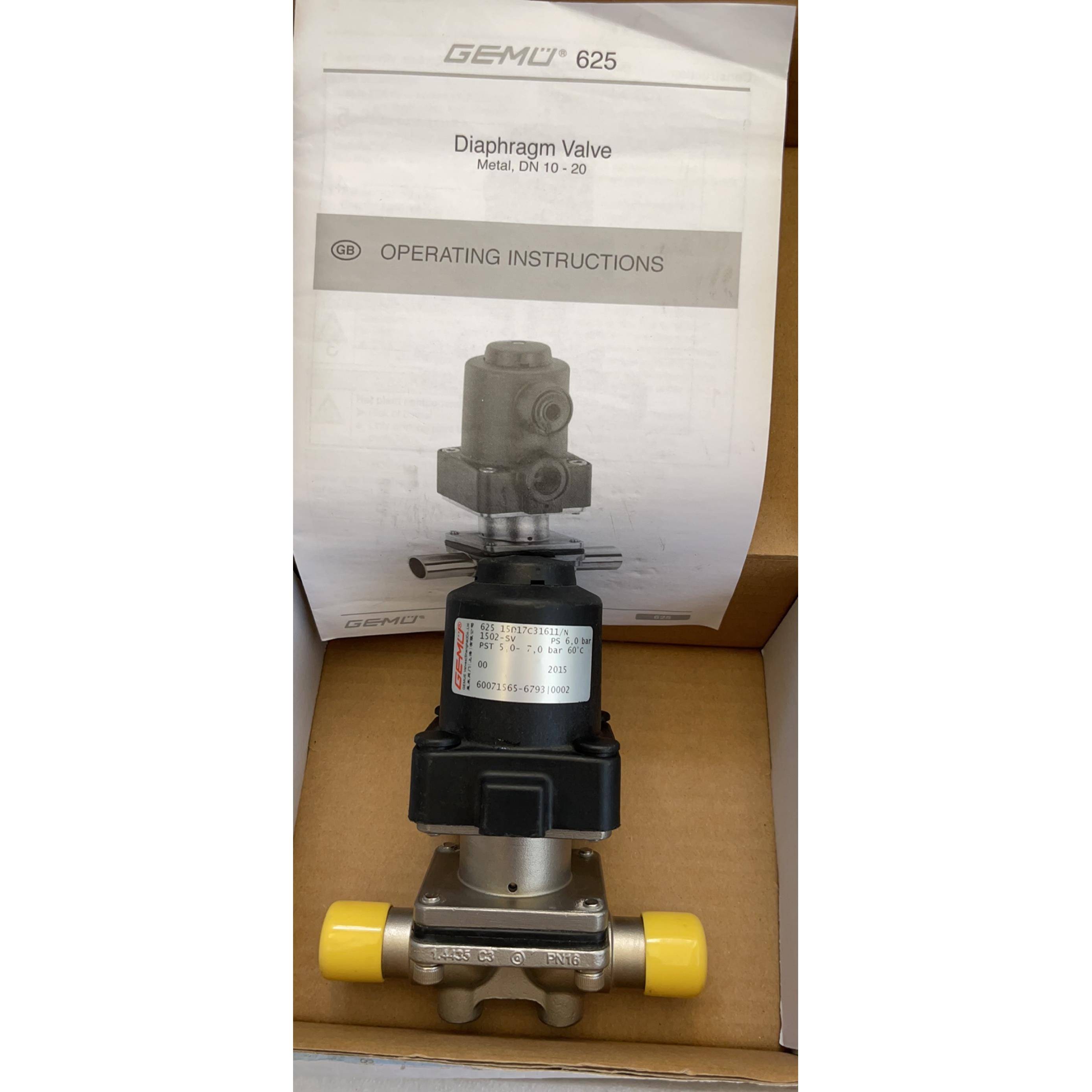 山东新华蒸汽灭菌柜用盖米gemu焊接式隔膜阀62515D17C31611/N1502