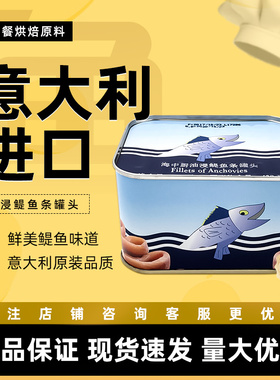 银鱼柳 Fillets of anchovies 油浸鳀鱼条罐头700g