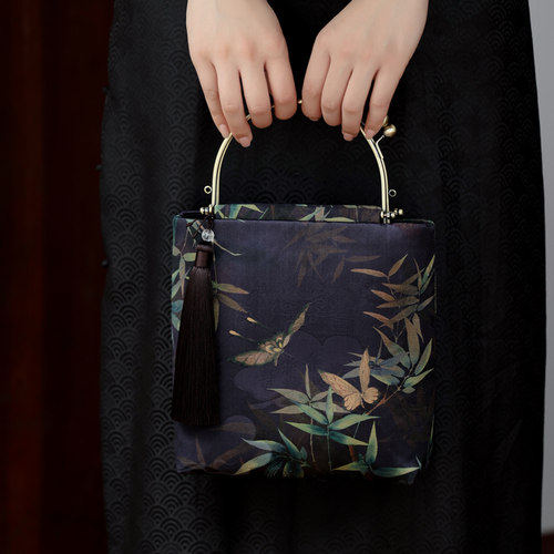 雅集原创国风复古手工女礼品手包