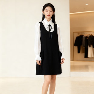 姚领新款 连衣裙854H30641优雅短袖 女士A字裙城市通勤 航妈专享