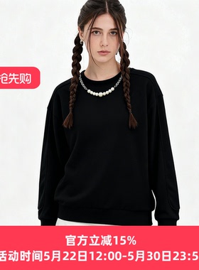 YAOLY姚领商场同款休闲长袖宽松型女士黑890M10028