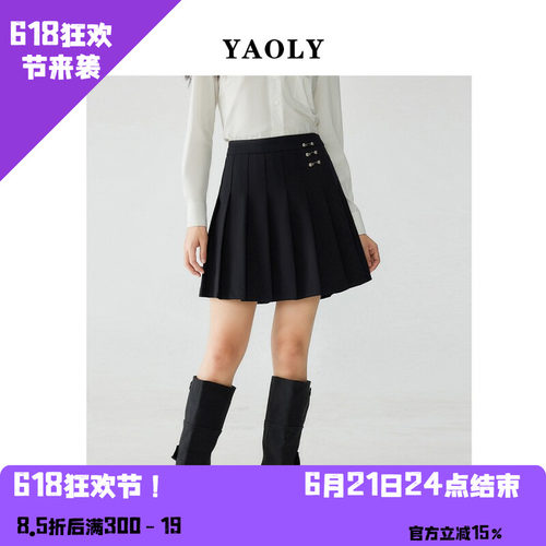 百褶裙时尚短裙姚领YAOLY