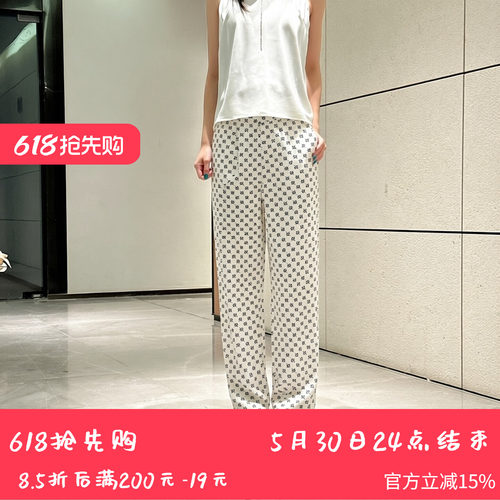 【航妈专享】829H24005休闲裤夏季姚领新款波点