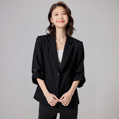 姚领女修身通勤高级感西装