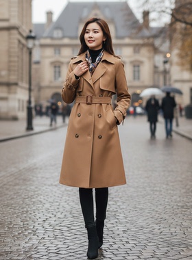 【航妈专享】姚领商场新款842H30552风衣外套