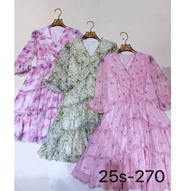 姚领YAOLY黄色连衣裙854M24474