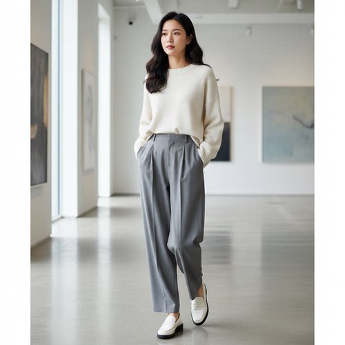 YAOLY姚领灰色休闲裤829H22964