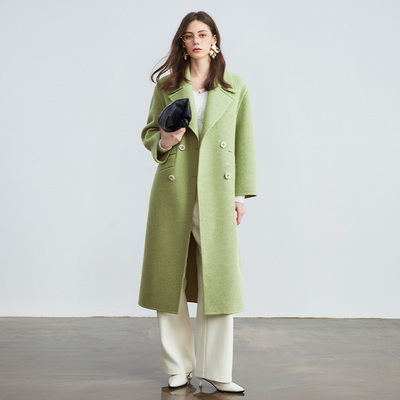 【航妈专享】姚领YAOLY豆绿色大衣（长款）861M42278