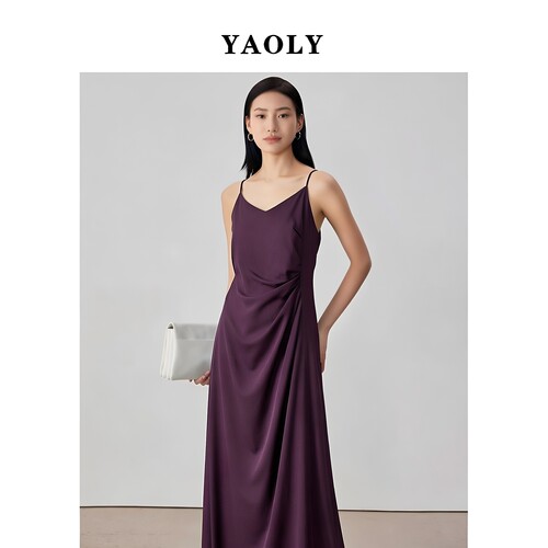YAOLY姚领时尚穿搭气质优雅大气连衣裙854M21381