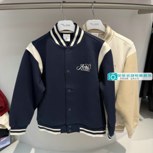 潮流针织棒球服外套352618709 男大童宽松版 安踏儿童2026春季 新款