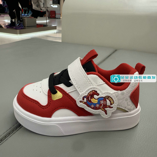 安踏儿童26新年春款男婴童魔术贴皮面时尚轻便运动板鞋312610014