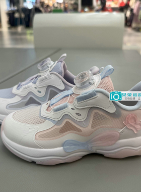 安踏儿童2026夏季新款女小童旋钮网面蝶翼6透气运动跑鞋322629922