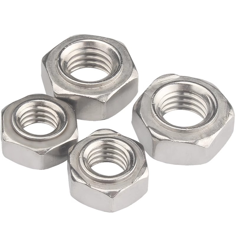 304不锈钢六角焊接螺母点焊六角螺丝帽压焊点焊碰焊螺帽 M3M4-M16