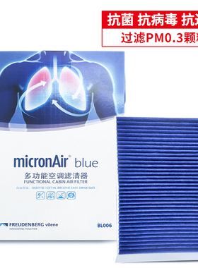科德宝适配蔚来EC6 ES6 ES8纯电动汽车防病毒多效空调滤芯格BL006