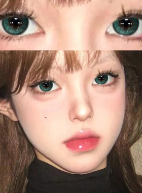 翡翠绿美瞳日抛30片一次性抛COS混血绿色隐形眼镜10片正品旗舰TN