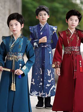 男童汉服2025新款中国风古装国学原创帅气武侠公子演出服秋唐装