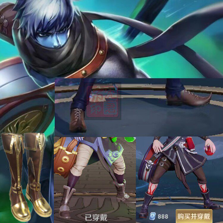 王者荣耀 扁鹊cos鞋 炼金王/救世之瞳/化身博士cosplay鞋来图定制