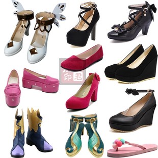 王者荣耀小乔COS鞋 万圣前夜天鹅之梦纯白花嫁丁香结 全皮肤COS鞋