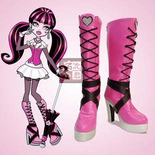 精灵高中Draculaura怪物德库莱拉cos鞋定制cosplay鞋还原定做