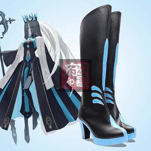 cosplay鞋子靴子fate grand order fgo摩根cos鞋定制