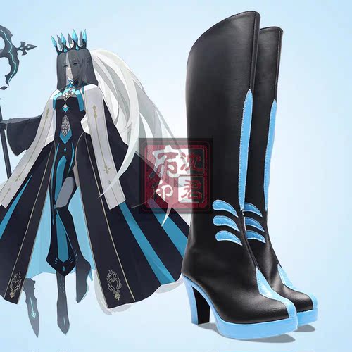 cosplay鞋子靴子fate grand order fgo摩根cos鞋定制
