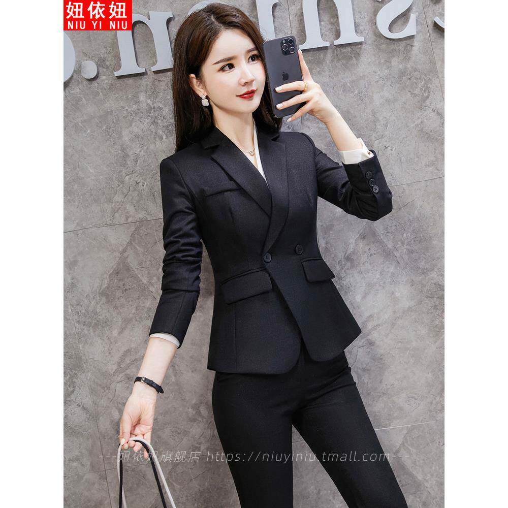 职业装西装套装女高端修身西服秋冬时尚气质面试正装小个子工作服