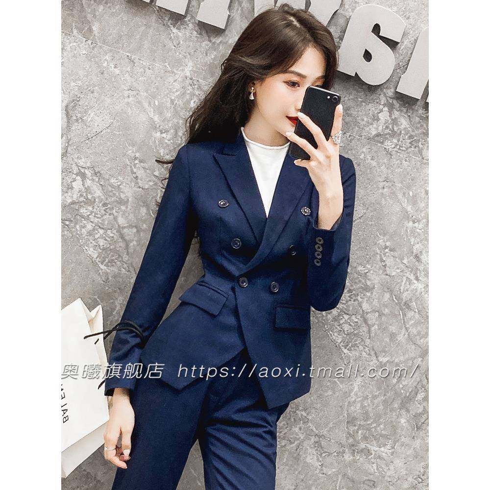 职业装套装公务员面试服装女西装套裤酒店工作服女空姐制服OL套装