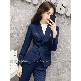 职业装套装公务员面试服装女西装套裤酒店工作服女空姐制服OL套装