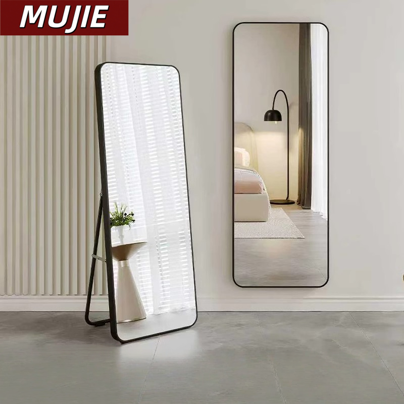 日本进口MUJIE全身镜穿衣落地镜壁挂贴墙简约宿舍卧室化妆试衣镜