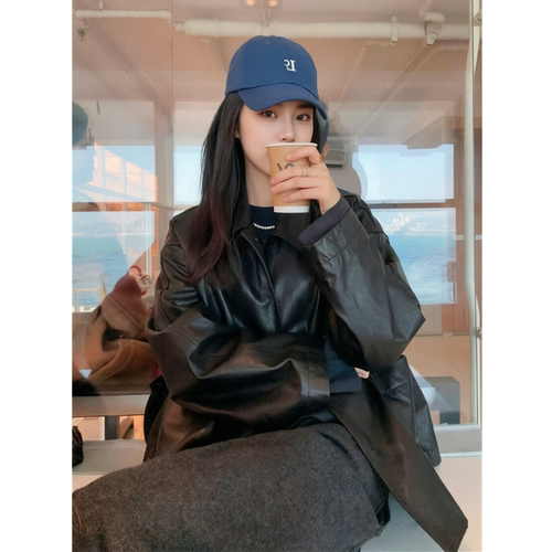 黑色绵羊皮短款小个子皮衣女