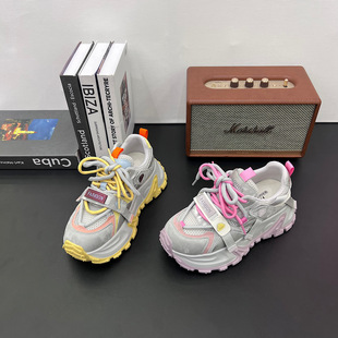 欧货超火阿甘鞋女2026夏季新款显脚小轻便百搭爆款休闲运动老爹鞋