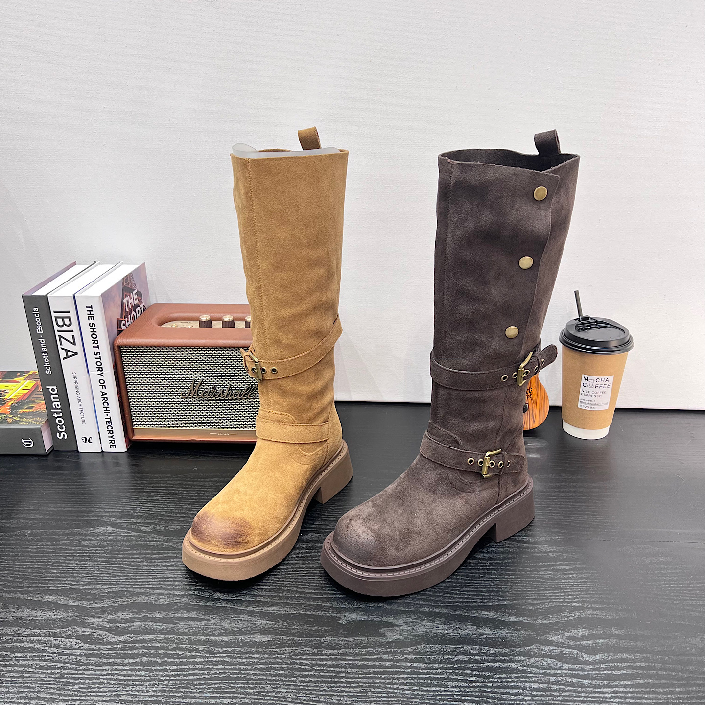 厚底马丁靴女2025冬季新款加绒长筒靴显瘦爆款两穿厚底短靴女靴子