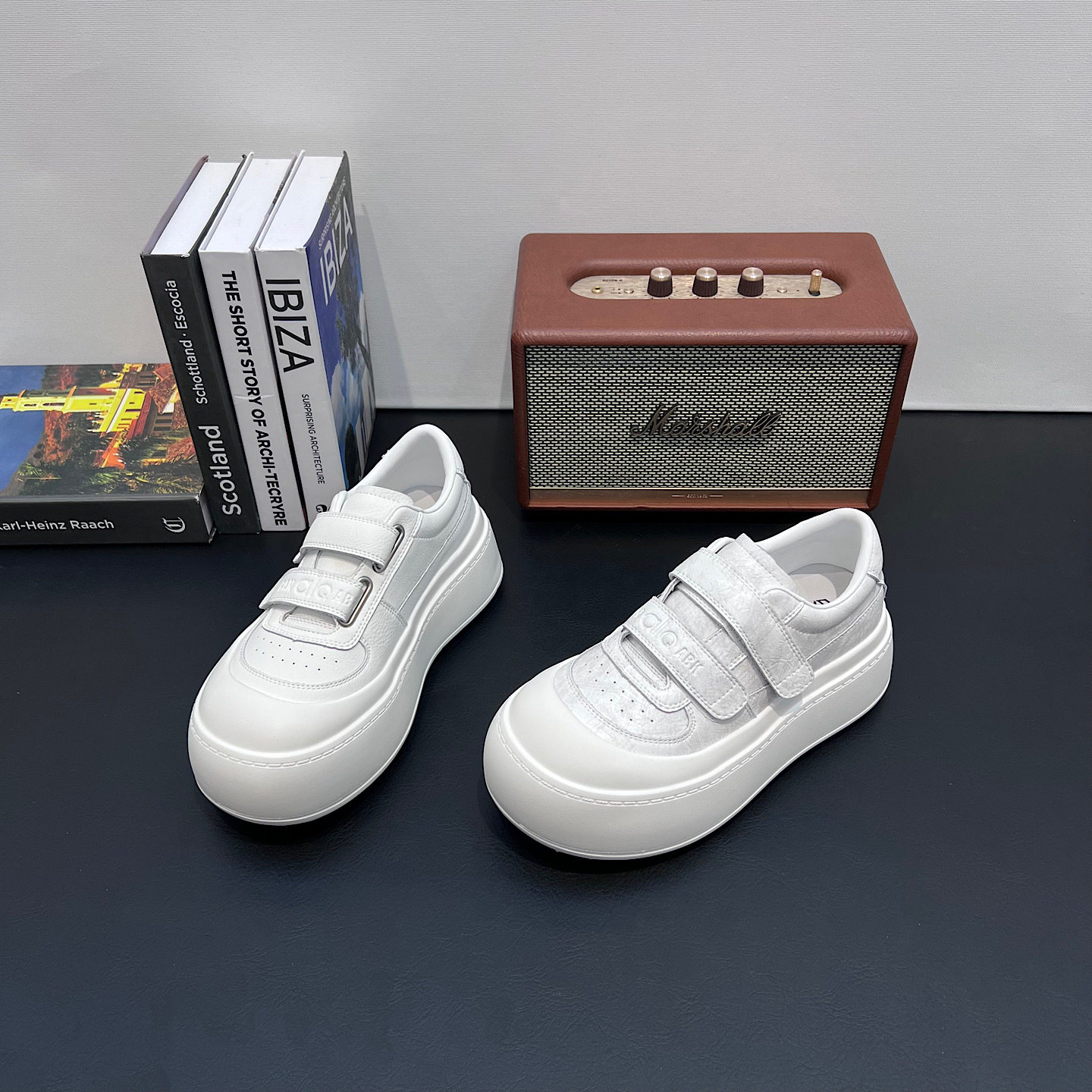 魔术贴厚底大头面包鞋女2026春季新款真皮增高丑萌复古擦色小白鞋,女鞋,时尚休闲鞋,淘宝优惠券,粉丝福利购,淘宝优惠卷