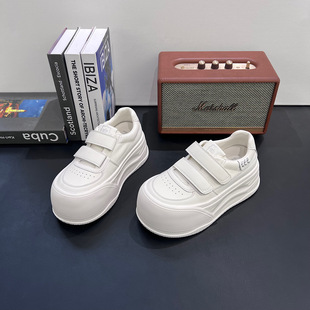 韩版时尚厚底小白鞋女2026春季新款百搭休闲运动鞋6CM增高女鞋潮