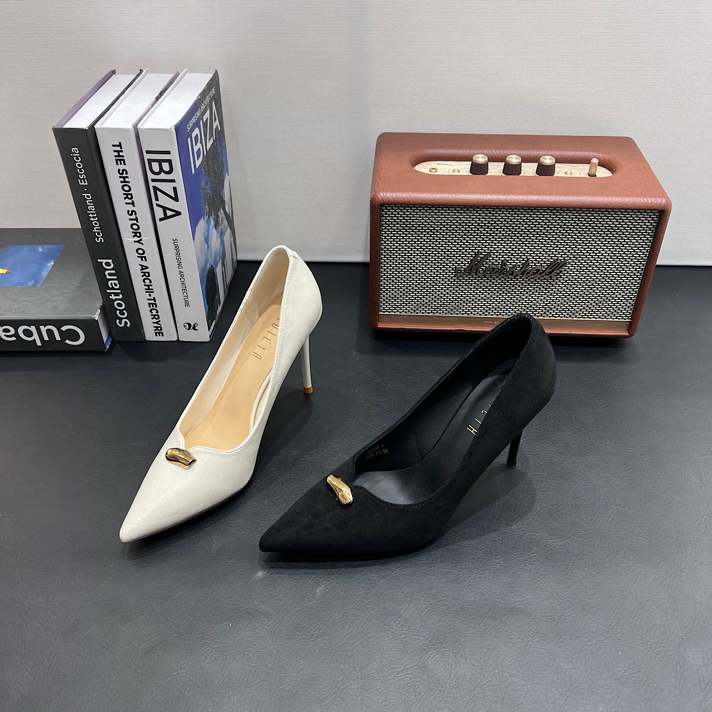 法式尖头绒面浅口高跟鞋女2026年新款气质百搭细跟晚晚风单鞋女鞋