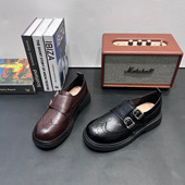 女2026春季 黑色皮鞋 新款 欧美风超火乐福鞋 英伦风小皮鞋 单鞋 女鞋 潮