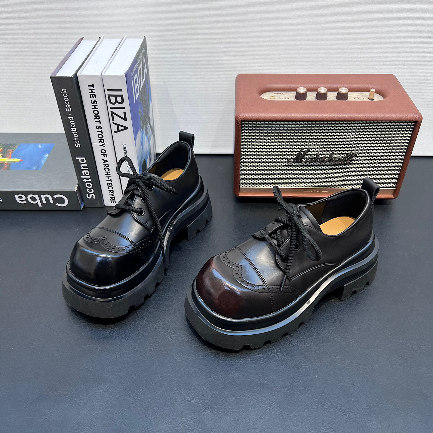 英伦风厚底乐福鞋女2026春新款小皮鞋系带松糕底潮酷休闲单鞋女鞋,女鞋,牛津鞋/布洛克鞋/德比鞋,淘宝优惠券,粉丝福利购,淘宝优惠卷